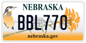 BBL770  license plate in NE