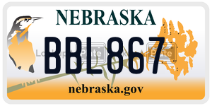 BBL867  license plate in NE