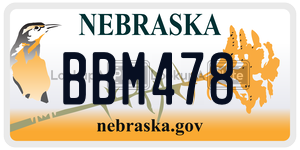 BBM478  license plate in NE