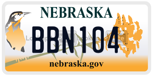 BBN104  license plate in NE