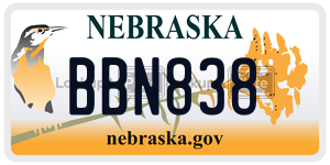 BBN838  license plate in NE
