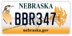 BBR347  license plate in NE