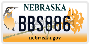 BBS886 license plate in Nebraska