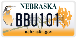 BBU101  license plate in NE