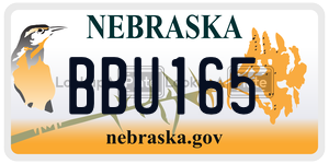 BBU165 license plate in Nebraska