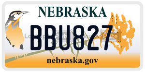 BBU827  license plate in NE