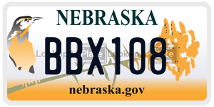 BBX108  license plate in NE