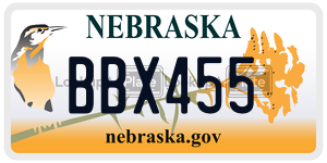 BBX455  license plate in NE