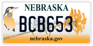 BCB653  license plate in NE