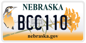BCC110  license plate in NE