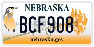 BCF908  license plate in NE