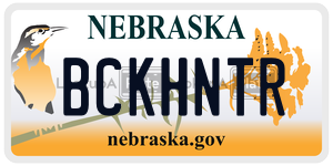 BCKHNTR  license plate in NE