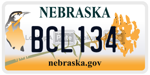 BCL134  license plate in NE