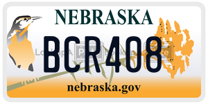 BCR408  license plate in NE