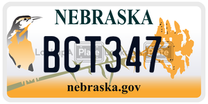 BCT347  license plate in NE