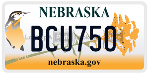 BCU750  license plate in NE