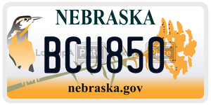 BCU850  license plate in NE