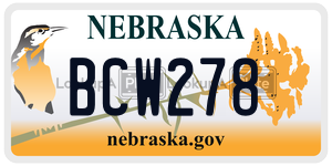 BCW278  license plate in NE