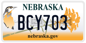 BCY703  license plate in NE