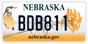 BDB811  license plate in NE