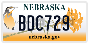 BDC729  license plate in NE