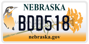 BDD518  license plate in NE
