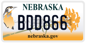 BDD866  license plate in NE