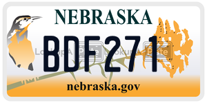 BDF271  license plate in NE