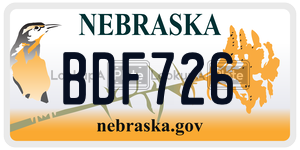 BDF726  license plate in NE