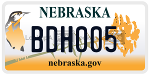 BDH005  license plate in NE