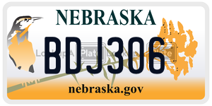 BDJ306  license plate in NE