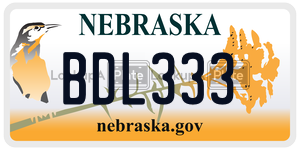 BDL333  license plate in NE