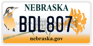 BDL807  license plate in NE