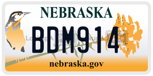 BDM914 license plate in Nebraska