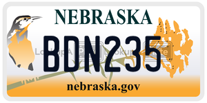 BDN235  license plate in NE