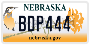 BDP444  license plate in NE