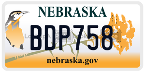 BDP758  license plate in NE