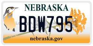 BDW795  license plate in NE