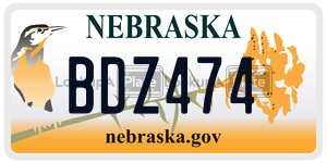 BDZ474  license plate in NE