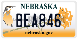 BEA846  license plate in NE
