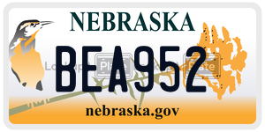 BEA952  license plate in NE