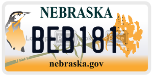 BEB181  license plate in NE