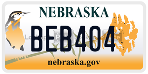 BEB404  license plate in NE