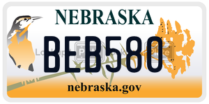 BEB580  license plate in NE