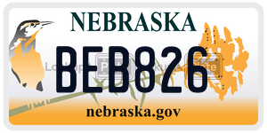 BEB826  license plate in NE