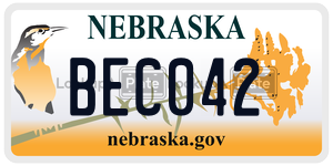 BEC042  license plate in NE
