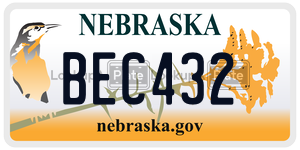 BEC432  license plate in NE