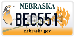 BEC551  license plate in NE