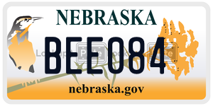 BEE084  license plate in NE