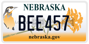 BEE457  license plate in NE